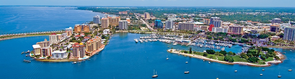 Sarasota, FL aerial view